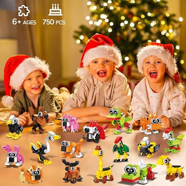 INSOON 30 Animals Pack Party Favors for Kids, 750 PCS Animals Building Block Toy for Goodie Bag Stuffers Classroom Student Prizes Mothers Day Children's Day Birthday Gifts for Boys Girls Ages 6+ - Image 8