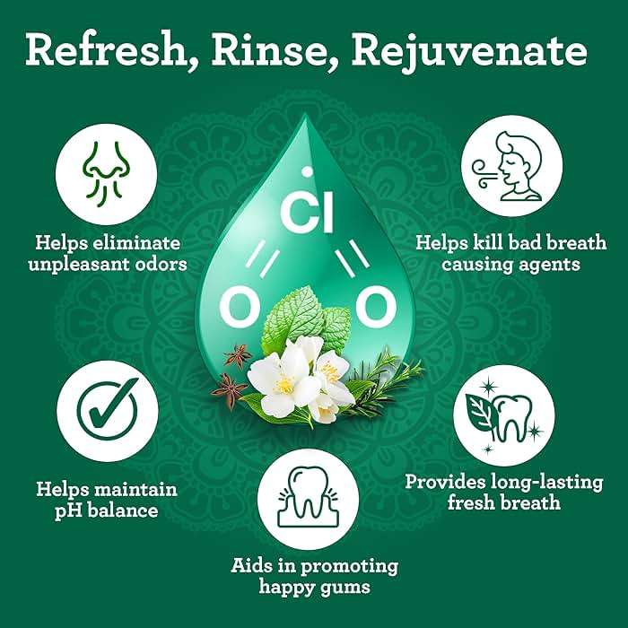 GuruNanda Dual Barrel Breath Harmonizer Mouthwash - Freshens Breath - Alcohol & Fluoride Free with Sodium Chlorite & Essential Oils - Wild Mint Flavor, 20 Fl Oz - Image 4