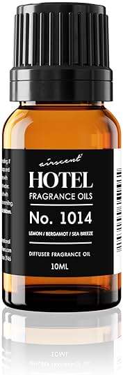 AirScent Hotel Diffuser Oil No. 1014 Inspired by The Iconic 5-Star Hotel Coastal Blend - Lemon Bergamot Sea Breeze - 10 mL, 0.34 fl oz Fragrance Oil for Ultrasonic and Waterless Diffusers and Crafting - Image 1