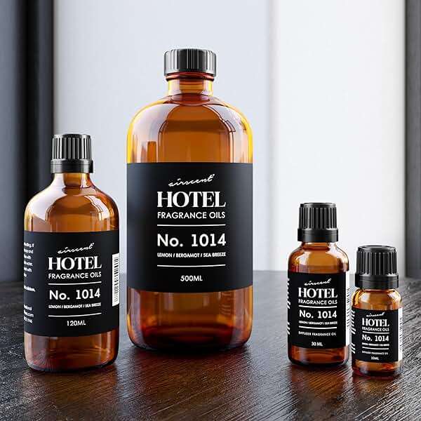 AirScent Hotel Diffuser Oil No. 1014 Inspired by The Iconic 5-Star Hotel Coastal Blend - Lemon Bergamot Sea Breeze - 10 mL, 0.34 fl oz Fragrance Oil for Ultrasonic and Waterless Diffusers and Crafting - Image 4
