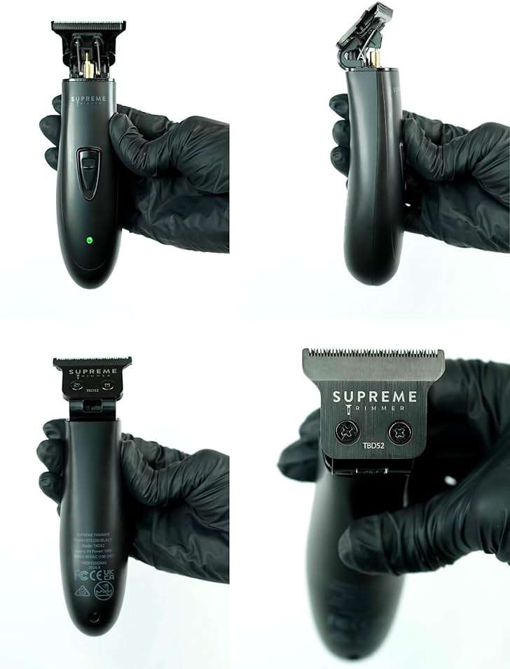 Supreme Trimmer T Shaper - Quiet Cordless Beard & Hair Trimmer for Men | 120 Min Runtime, Low Noise, Zero-Gap DLC Blade | Ideal for Sensitive Skin, Kids & Elderly | ST5206 - Image 5