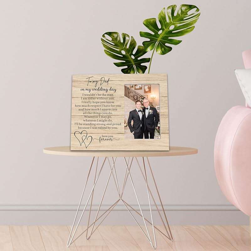 Ruyup Father of the Bride Gift from Groom - Wedding Picture Frame for Dad - 'I wouldn't Be the Man I Am Today' - Image 2