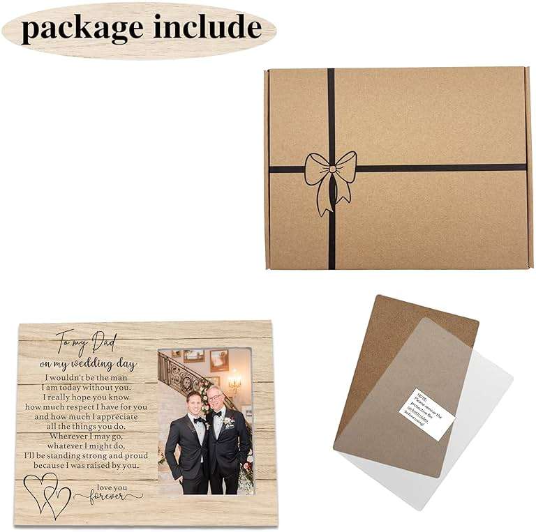 Ruyup Father of the Bride Gift from Groom - Wedding Picture Frame for Dad - 'I wouldn't Be the Man I Am Today' - Image 4