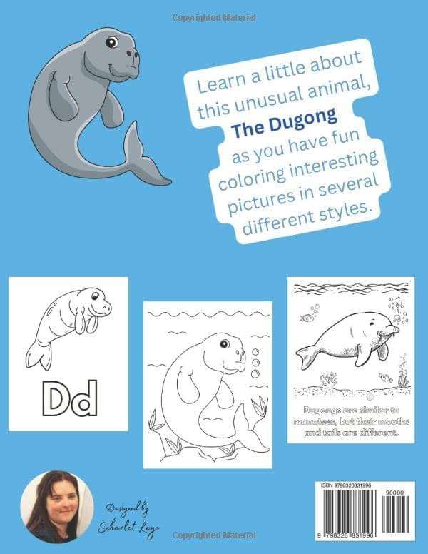 Weird Wildlife Coloring Book #4: Dd is for Dugong (Weird Wildlife Coloring Books) - Image 2
