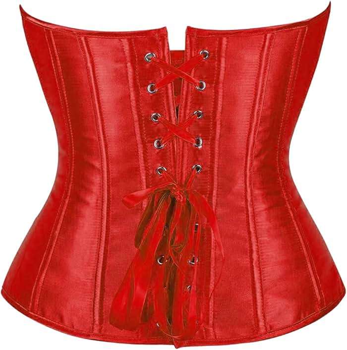 ADELCE Women's Sexy Boned Overbust Shaper Push Up Bodysuit Lace up Corsets and Strap Bustiers Top S-6XL - Image 2