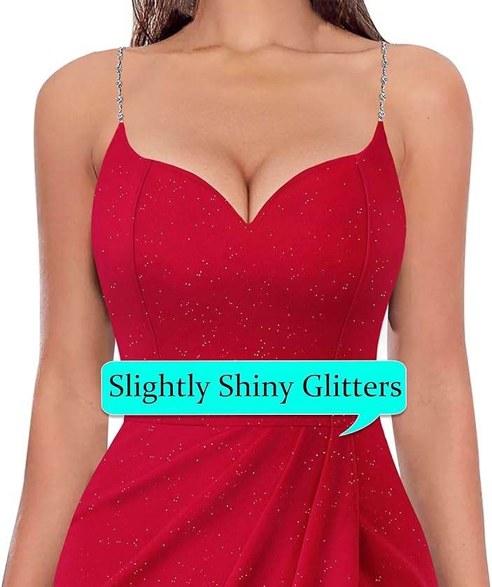 VFSHOW Womens Sexy Formal Ruched Fitted High Slit Bodycon Maxi Dress Spaghetti Strap Sweetheart Cocktail Prom Evening Gown - Image 3