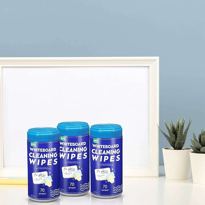 Sacubee 6 Pack 420 Pcs Whiteboard Cleaning Wipes Disposable Whiteboard Dry Erase Wipes for Cleaning Markers Home Classroom School Office, 4 x 5.5 Inch, 70 Count Per Pack(6 Pcs) - Image 2