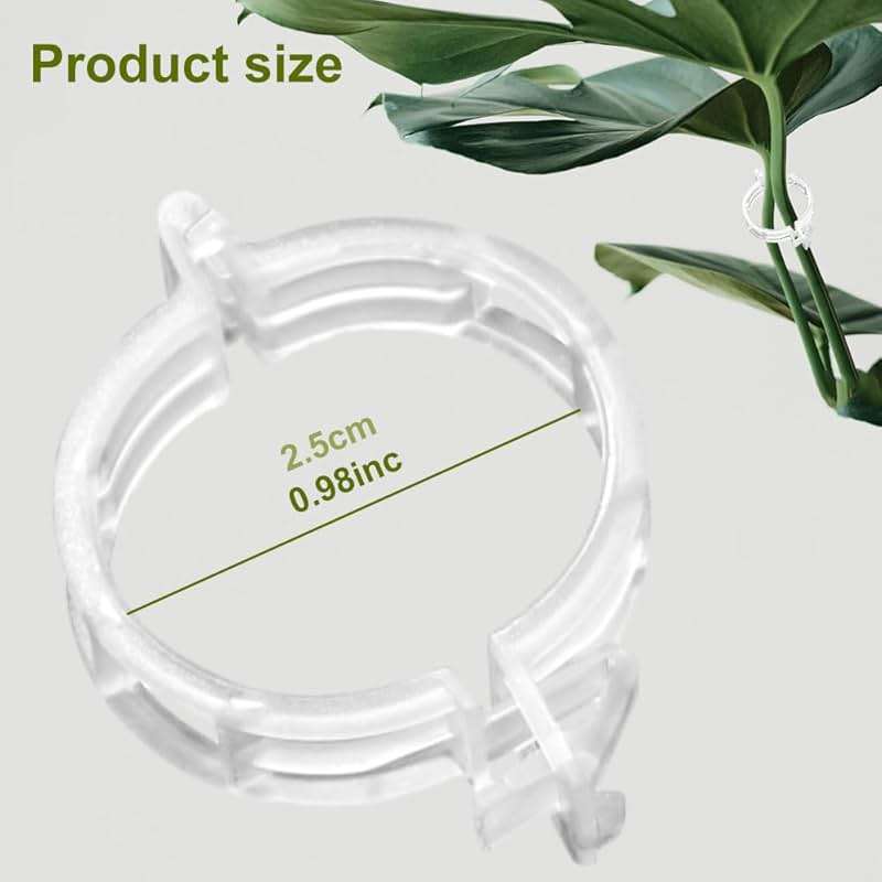 Secured Plastic Plant Clips - 2024 Upgraded Reusable Garden Support Clips 50Pcs, Climbing Vines Fixing Trellis Clips for Tomatoes (100, Green) - Image 2