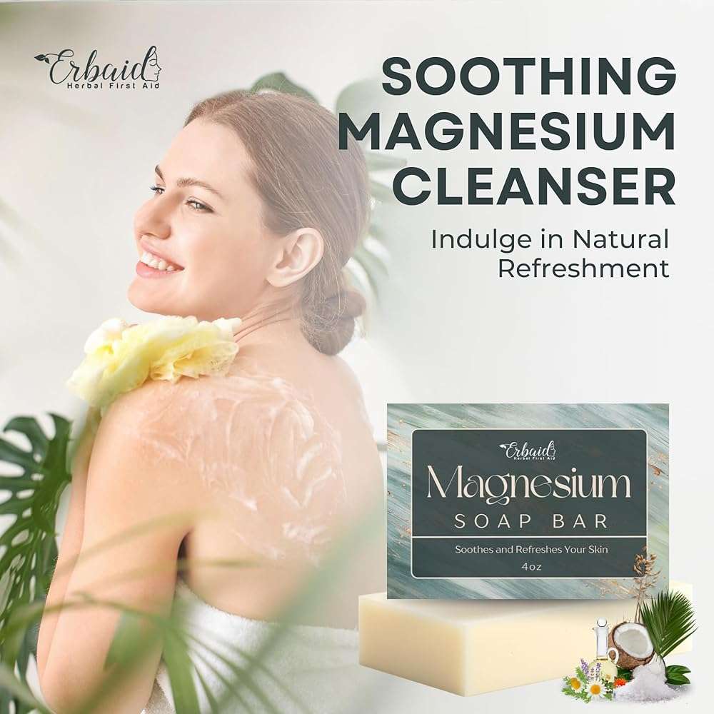 Dead Sea Magnesium Soap Bar – Deep Cleansing, Moisturizing Body Soap for Dry Itchy and All Skin Types – Shower Soap Soothes Muscles and Joints – All-Natural Exfoliating Face and Body Wash Made in USA - Image 7
