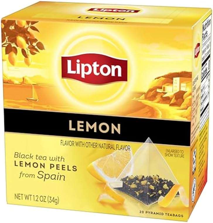 Lipton Black Tea Lemon, Pyramid Tea Bags, Flavored Teabags for a Refreshing Cup of Tea, 20 Total Tea Bags - Image 4