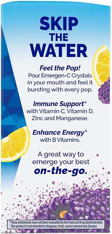Emergen-C Immune Plus Crystals, On-the-Go Immune Support Supplement with Vitamin C, Vitamin D, B Vitamins, Zinc and Manganese, Berry Lemonade - 28 Stick Packs - Image 12