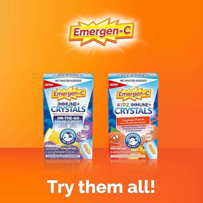 Emergen-C Immune Plus Crystals, On-the-Go Immune Support Supplement with Vitamin C, Vitamin D, B Vitamins, Zinc and Manganese, Berry Lemonade - 28 Stick Packs - Image 8