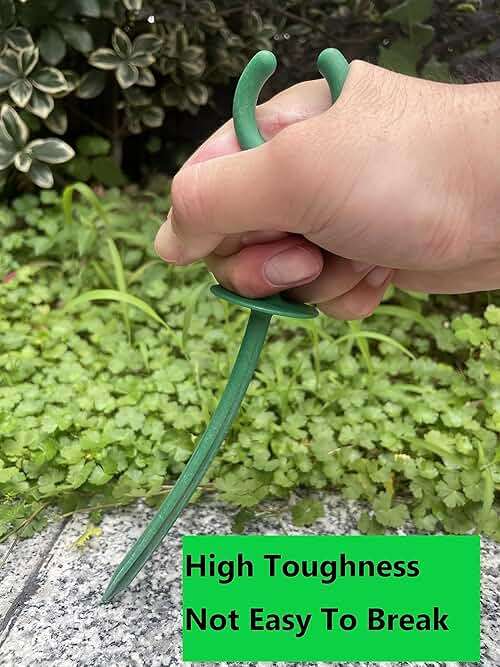 WIBBLESOX 20 Pcs Green Garden Hose Guide Stakes | Holiday Lights Holder, Light Duty, High Toughness Plastic, Garden Yard Plant Protection - Image 4