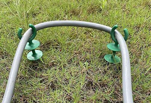 WIBBLESOX 20 Pcs Green Garden Hose Guide Stakes | Holiday Lights Holder, Light Duty, High Toughness Plastic, Garden Yard Plant Protection - Image 5
