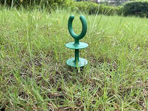 WIBBLESOX 20 Pcs Green Garden Hose Guide Stakes | Holiday Lights Holder, Light Duty, High Toughness Plastic, Garden Yard Plant Protection - Image 7