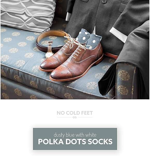 No Cold Feet Men’s Blue Dress Socks – Classic Soft Crew Dress Socks, All-Day Comfort for Work, Business or Weddings - Image 3