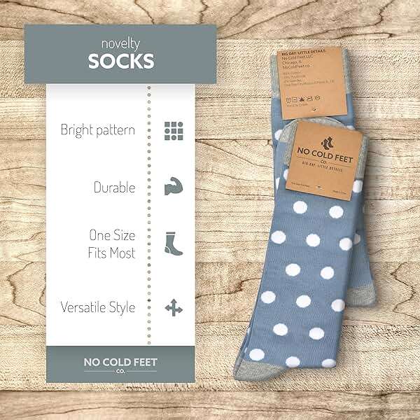 No Cold Feet Men’s Blue Dress Socks – Classic Soft Crew Dress Socks, All-Day Comfort for Work, Business or Weddings - Image 4