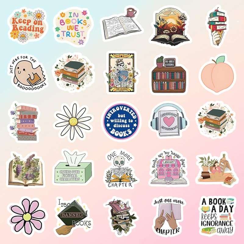 200Pcs Bookish Stickers for Kindle, Book Reading Booktok Aesthetic Stickers, Spicy Fantasy Journal for Adult, Bookish Book Lover Gifts Skin Accessories - Image 4