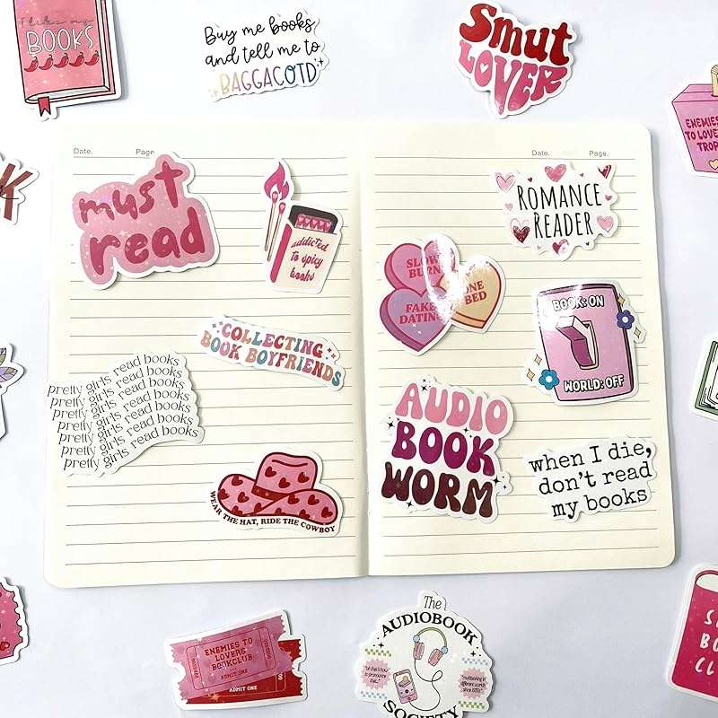 200Pcs Bookish Stickers for Kindle, Book Reading Booktok Aesthetic Stickers, Spicy Fantasy Journal for Adult, Bookish Book Lover Gifts Skin Accessories - Image 8