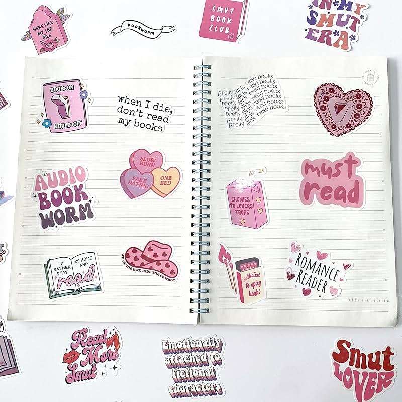 200Pcs Bookish Stickers for Kindle, Book Reading Booktok Aesthetic Stickers, Spicy Fantasy Journal for Adult, Bookish Book Lover Gifts Skin Accessories - Image 9