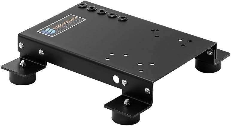 RIDGE WASHER Pressure Washer Skid Plate Frame, Painted Steel with Detachable Fixed Rubber Feet, 10’’x 16’’ Skid Plate - Image 1
