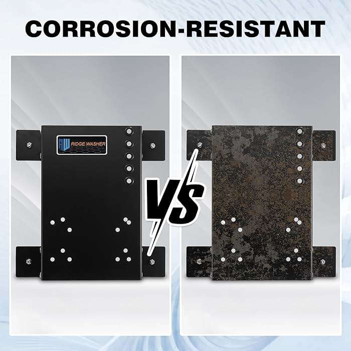 RIDGE WASHER Pressure Washer Skid Plate Frame, Painted Steel with Detachable Fixed Rubber Feet, 10’’x 16’’ Skid Plate - Image 4