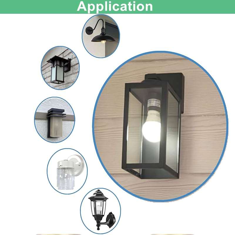 4-Pack Dusk to Dawn Light Bulbs Outdoor 75 Watt Equivalent, Automatic On/Off Sensor LED Bulb, 10W Daylight 5000K,1100 Lumen, A19 E26 Bulbs Photocell for Wall lamp Porch Garage Yard Light(Non-dimmable) - Image 6
