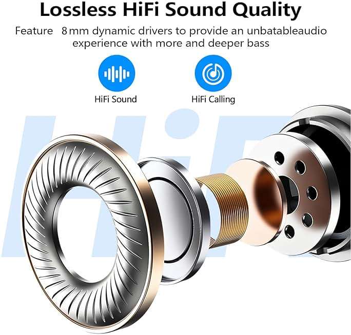 kurdene Wireless Earbuds Bluetooth 5.3 in Ear Buds Light Weight Headphones,Deep Bass Sound,Built in Mics Headset,Clear Calls Earphones for Sports Workout - Image 2