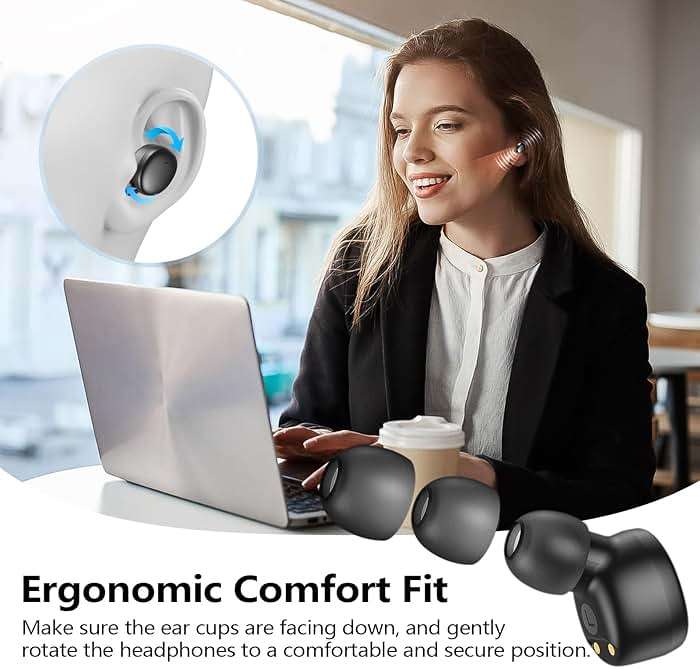 kurdene Wireless Earbuds Bluetooth 5.3 in Ear Buds Light Weight Headphones,Deep Bass Sound,Built in Mics Headset,Clear Calls Earphones for Sports Workout - Image 5