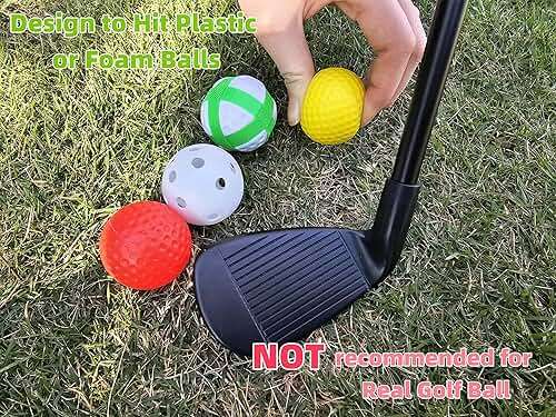 Golf Chipping Game Club Retractable Metal Shaft, Velcro Golf Game Plastic Club for Junior, Adults Indoor Outdoor Training Bucket Pong Games & Travel for Family, Hit Plastic Foam Balls, 1PCS Right Hand - Image 5