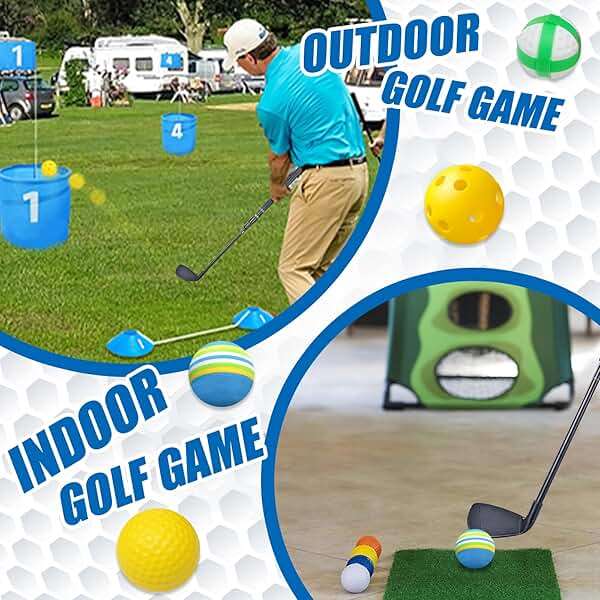 Golf Chipping Game Club Retractable Metal Shaft, Velcro Golf Game Plastic Club for Junior, Adults Indoor Outdoor Training Bucket Pong Games & Travel for Family, Hit Plastic Foam Balls, 1PCS Right Hand - Image 6