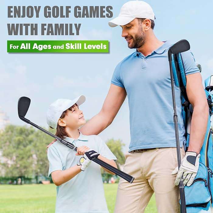 Golf Chipping Game Club Retractable Metal Shaft, Velcro Golf Game Plastic Club for Junior, Adults Indoor Outdoor Training Bucket Pong Games & Travel for Family, Hit Plastic Foam Balls, 1PCS Right Hand - Image 8