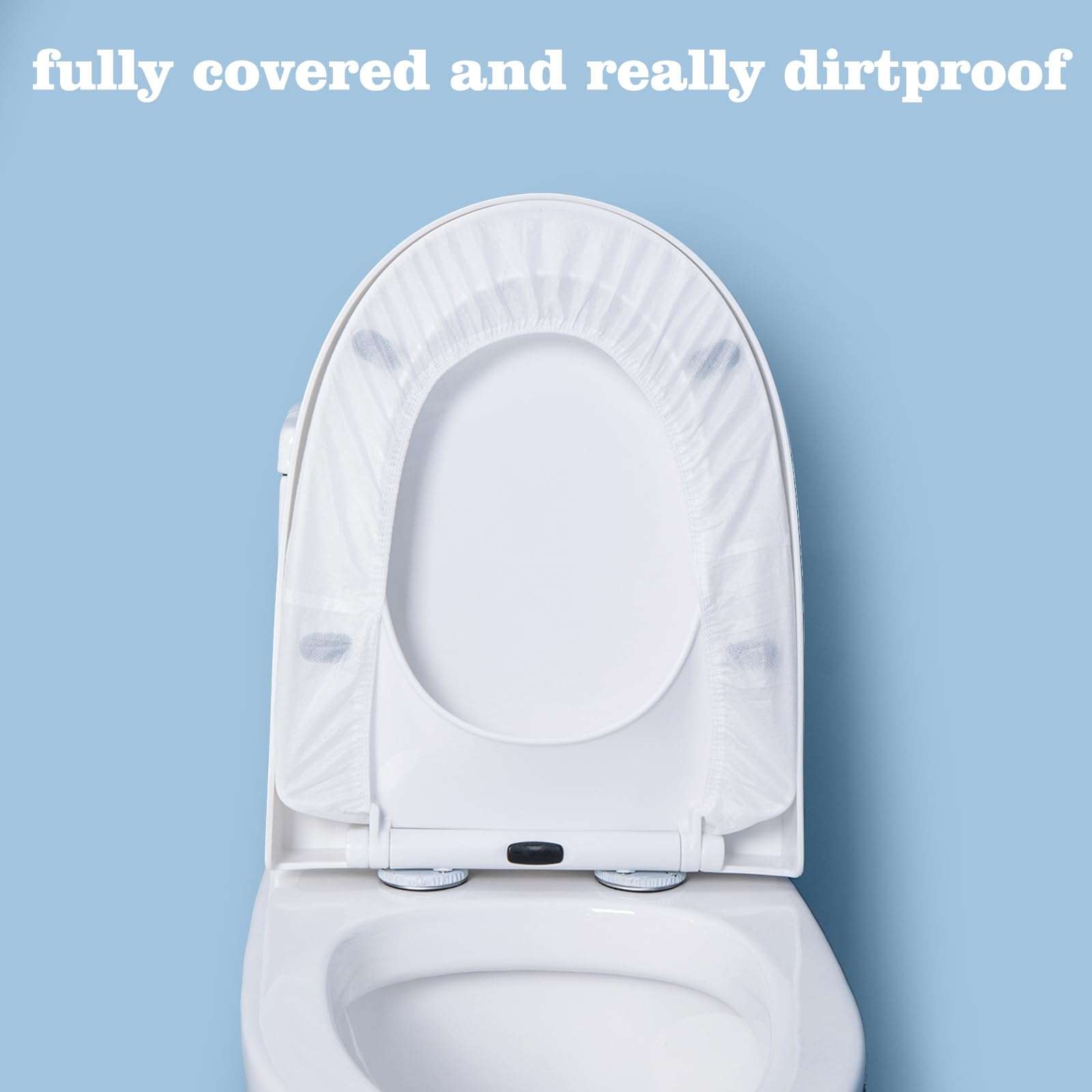 10pcs Quality Disposable Toilet Seat Covers Non-Slip Easy-to-Use, Portable Travel Toilet Seat Mats Pads for Public Toilets Hospital Hotel, Healthy White Toilet Seat Cushions for Men Women Girls - Image 3