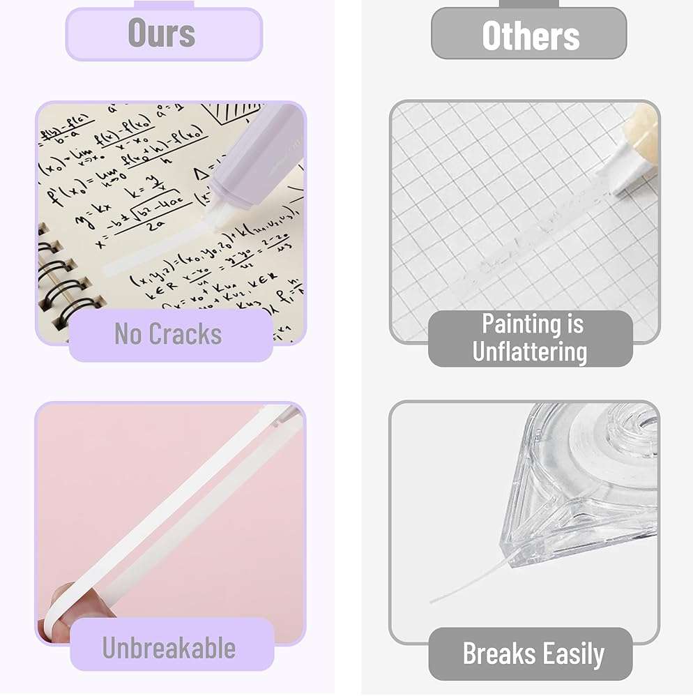 Mr. Pen- Aesthetic Correction Tape, 0.2" x 197", 6 pcs, Pastel Colors, Cute Correction Tape - Image 5