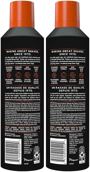 Edge Shaving Gel for Men, 9.5oz, 2 Pack Mens Shave Gel with Aloe, Mens Shaving Cream Sensitive Skin Shave Gel - Moisturizes, Protects, and Soothes - Image 3