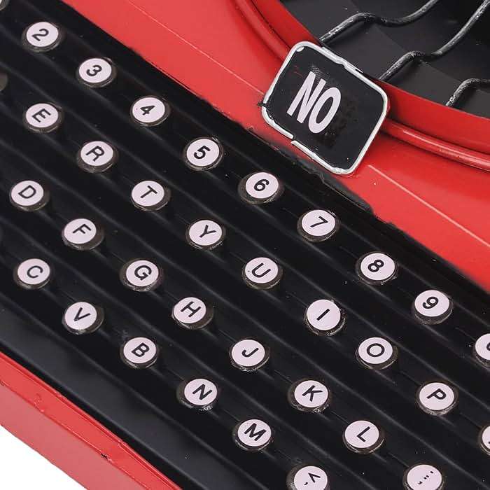 Vintage Typewriter Model, Retro Typewriter Building Set, Home Decoration Ornaments Handcrafted Iron Decor for Home, Office, Studios, and Cafes, Adult Kids 6+ - Image 7