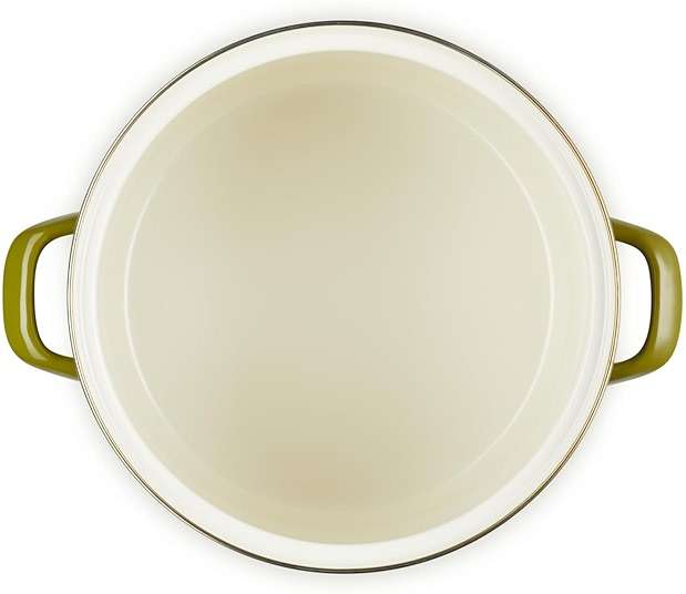 Le Creuset Enamel on Steel Traditional Stockpot, 10 qt., Olive with Stainless Steel Knob - Image 4