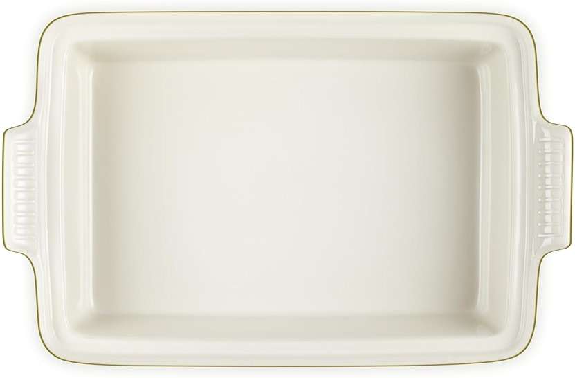 Le Creuset Stoneware Heritage Rectangular Covered Casserole, 4 qt., Olive - Image 4
