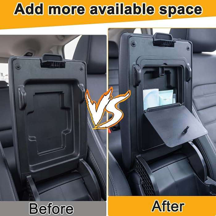 PIMCAR 3-Piece Center Console Organizer Set for 2023-2025 2026 Honda CR-V & CR-V Hybrid - Custom Fit Armrest Tray, Console Tray and Hidden Storage Box, Durable ABS Car Accessories - Image 3