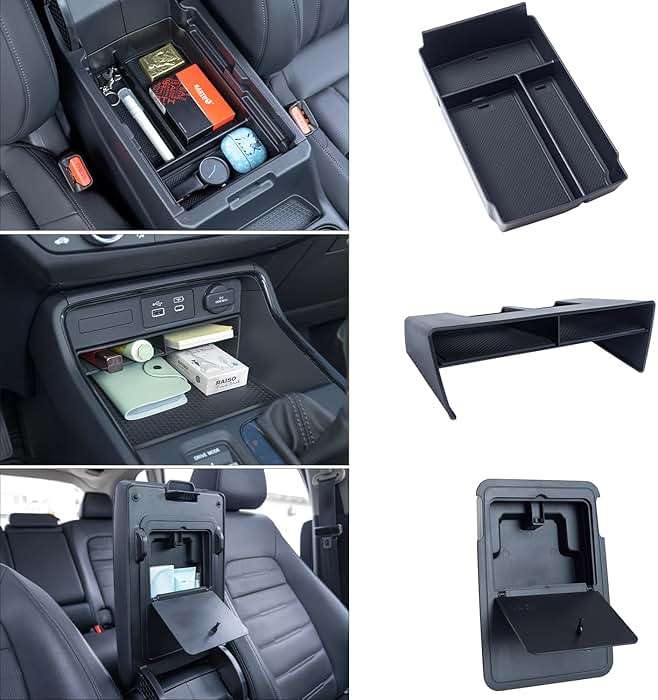 PIMCAR 3-Piece Center Console Organizer Set for 2023-2025 2026 Honda CR-V & CR-V Hybrid - Custom Fit Armrest Tray, Console Tray and Hidden Storage Box, Durable ABS Car Accessories - Image 9
