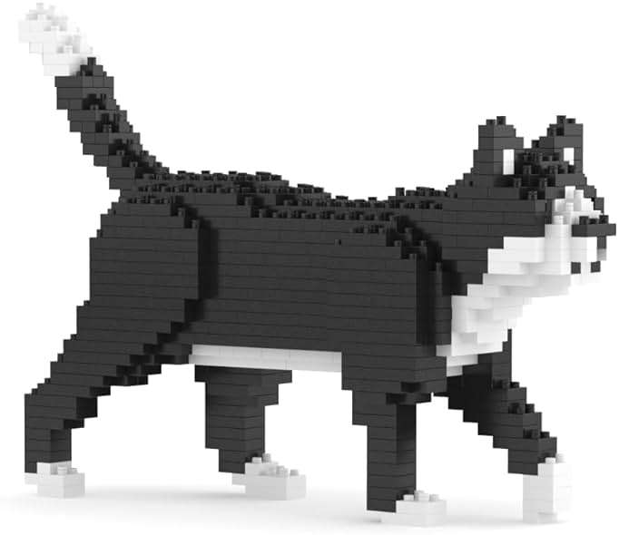JEKCA Tuxedo Cat Mini 01S | Mini Cat Plastic Building Blocks | Age 14+ - Image 1