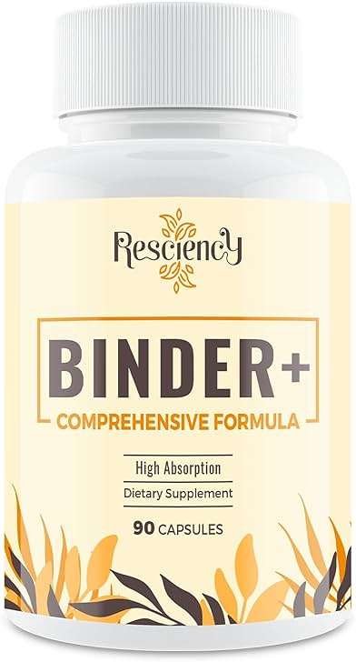 Resciency Detox Binder Supplement – Activated Charcoal, Zeolite, Bentonite Clay, Milk Thistle, Proprietary Blends - Liver & Gut, Max Absorption, 90 Vegan Capsules - Image 1