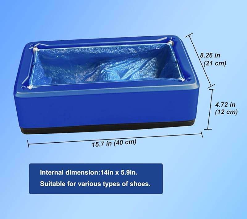Automatic Shoe Cover Dispenser Shoe Cover Machine for Indoors Reusable,Booties Portable Dispenser 100pcs Plastic Shoe Covers,Disposable Boot Cover Fits One Size, Gifts for Mom Grandma Women - Image 3