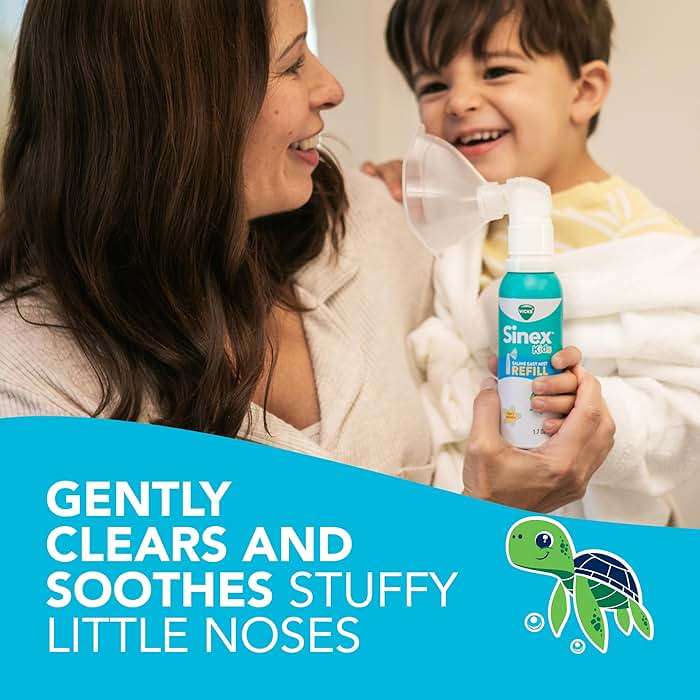 Vicks Sinex Kids Saline Easy Mist, Drug Free Saline, Ages 1 Month+, Gently Clears and Soothes Everyday Stuffy Noses, Safe for Daily Use, 1.7 OZ - Image 6