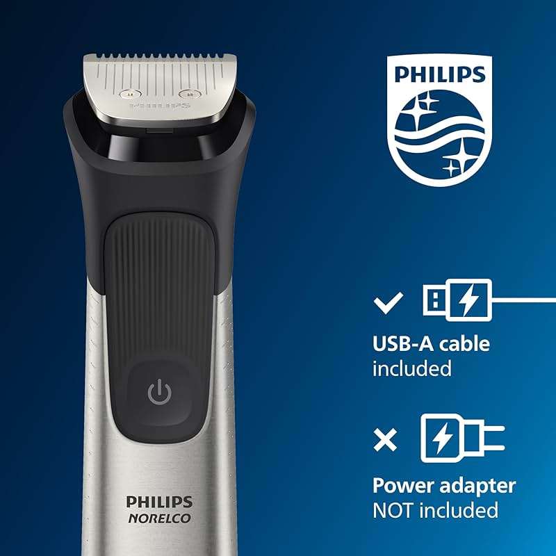 Norelco Philips All-in-One Series 7000 23-Piece Trimmer - Electric Shaver and Clipper for Face, Beard, Head & Body, Self-Sharpening Titanium Blades, 26 Length Settings (0.5-16 mm), MG7970/49 - Image 8