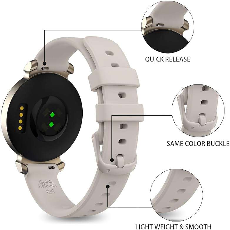 NOOETAH Sport Silicone Band Replacement Strap Compatible for Garmin Lily 2 Smart Watch - Image 2