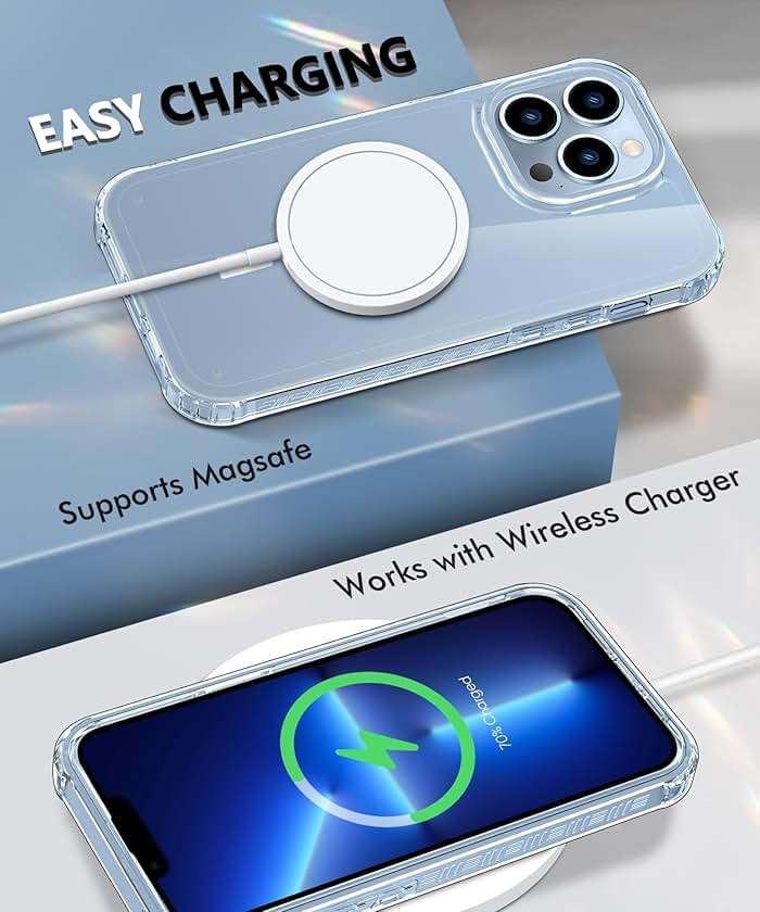 BANLEA Compatible with iPhone 13 Pro Max Case Clear, Built-in Screen Protector, with Camera Lens Protector, [Compatible with MagSafe] Full Body Phone Case, Protective Cover for 13 ProMax 6.7" (Clear) - Image 5