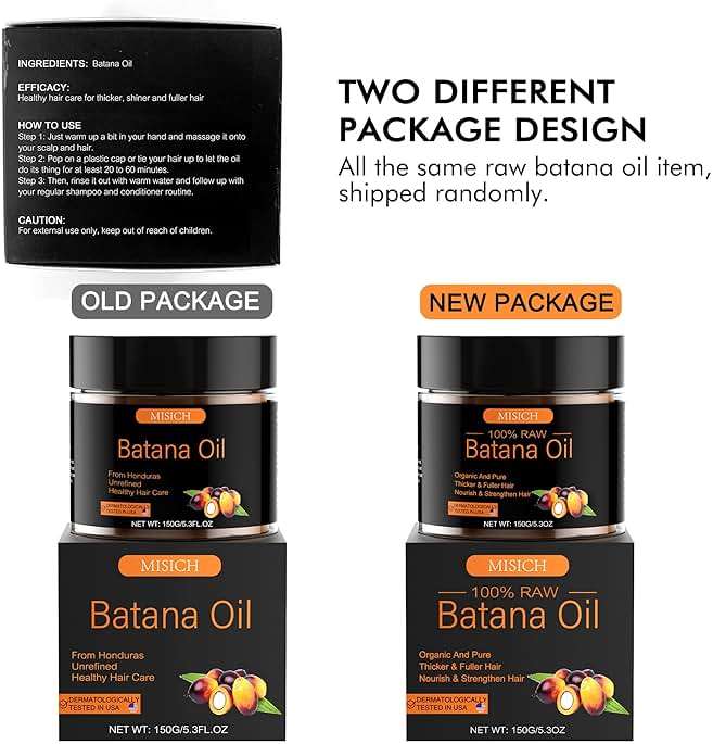 MISICH Raw Batana Oil for Hair Growth, 100% Natural Pure Botana Oil Paste from Honduras, Unrefined Organic Batana Hair Mask for Prevent Hair-Loss, Enhances Thickness for Men & Women 5.3 oz - Image 9