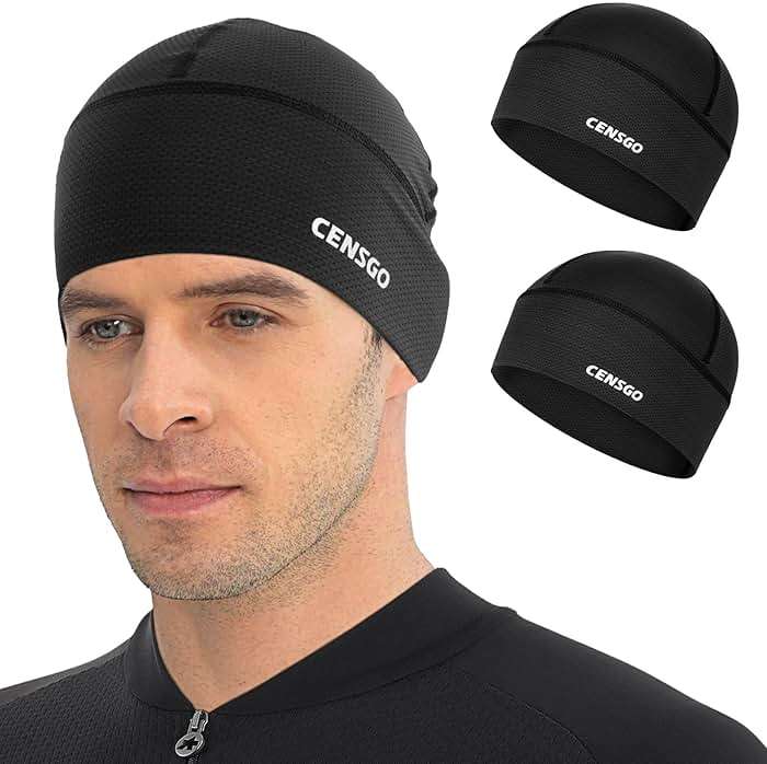 CENSGO Cooling Skull Cap Cycling Hats for Men Women, Motorcycle Hard Hat Helmet Liner - Image 1