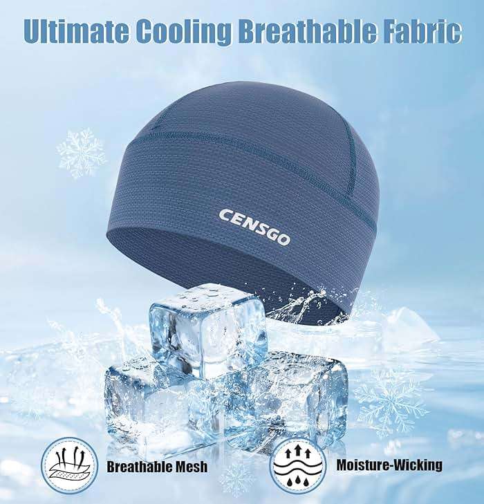 CENSGO Cooling Skull Cap Cycling Hats for Men Women, Motorcycle Hard Hat Helmet Liner - Image 2